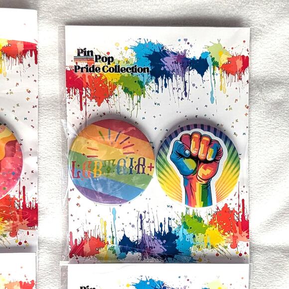 LGTBQ+ Pride Custom Pinback Buttons Collectibles 2.25 inch Graphic Gift Ideas - Picture 3 of 5